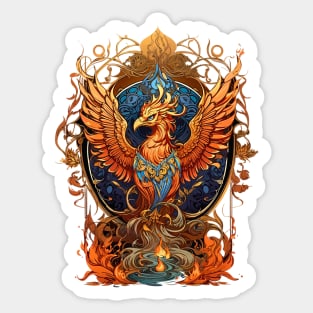 Rise like a Phoenix retro vintage boho design Sticker